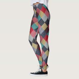 Vintage Farbmuster Leggings