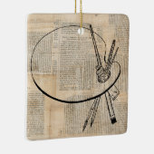 Vintage Farbpalette Keramikornament (Rechts)