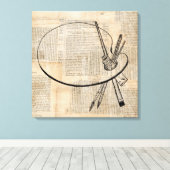 Vintage Farbpalette Leinwanddruck (Insitu (Holzboden))