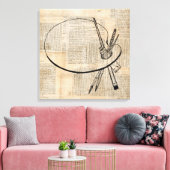 Vintage Farbpalette Leinwanddruck (Insitu (Wohnzimmer))