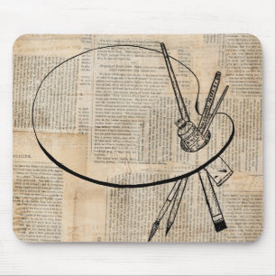 Vintage Farbpalette Mousepad