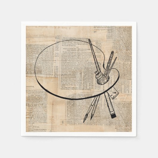 Vintage Farbpalette Serviette (Vorderseite)