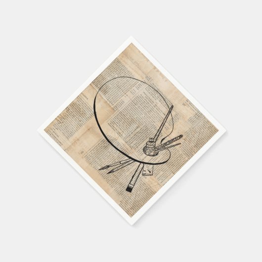 Vintage Farbpalette Serviette (Ecke)