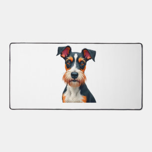 Vintage-Farbporträt-Illustration Retro-Hund Schreibtischunterlage