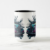 Vintage-Farbspritzer-Auto Tasse (Zentrum)