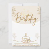 Vintage Farbtöne: Retro Birthday Card Einladung (Rückseite)