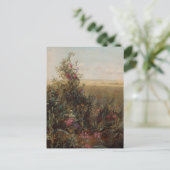 Vintage Farbwiese mit Wildblumen Design Feiertagspostkarte (Stehend Vorderseite)