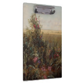 Vintage Farbwiese mit Wildblumen Design Klemmbrett (Rechts)