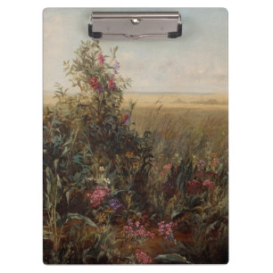 Vintage Farbwiese mit Wildblumen Design Klemmbrett