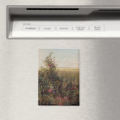 Vintage Farbwiese mit Wildblumen Design Magnet (In Situ (Geschirrspüler))