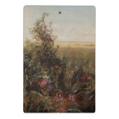 Vintage Farbwiese mit Wildblumen Design Mini Klemmbrett (Rückseite)