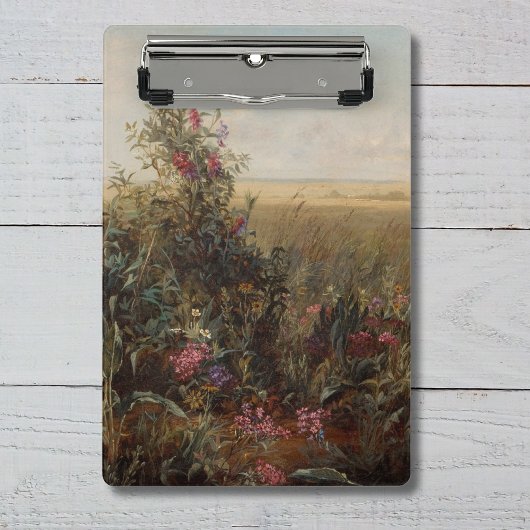 Vintage Farbwiese mit Wildblumen Design Mini Klemmbrett