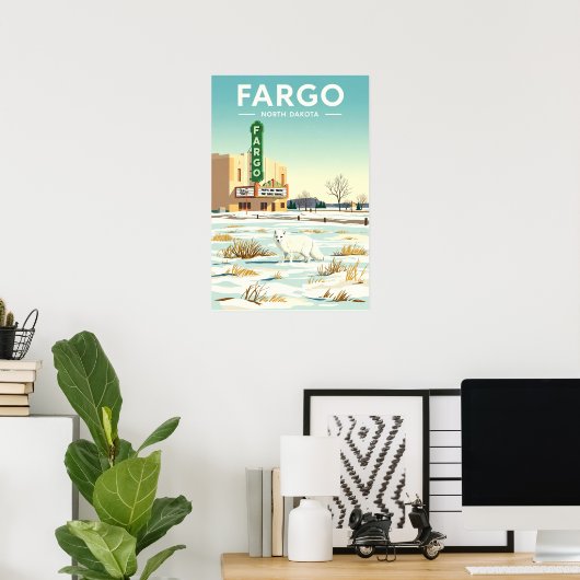 Vintage Fargo North Dakota Poster (Heimbüro)