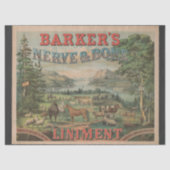 Vintage Farm Animal Typography Ephemerad Seidenpapier (Vorderseite)