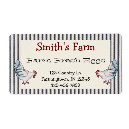 Vintage Farm Etikett für Jungtiere (Vorne)