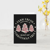 Vintage Farm Fresh Christmas Tree Cookies Holiday Karte (Gelbe Blume)