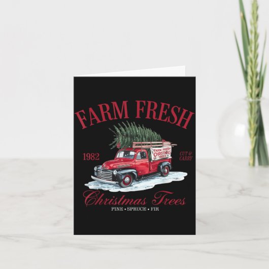 Vintage Farm Fresh Christmas Trees Farmhouse Ckup Karte (Vorderseite)