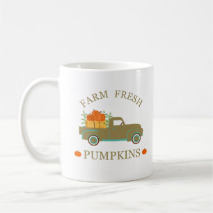 Vintage-Farm-frisch-Kürbisse-Wasserfarbe-Herbst Kaffeetasse