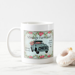 Vintage Farm Girl Country Nostalgische Kaffeetasse