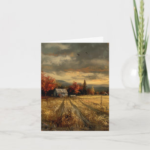 Vintage Farm Life Herbstlaub Vert Blanko