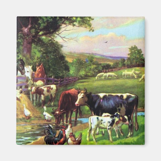 Vintage-Farm Magnet (Vorne)