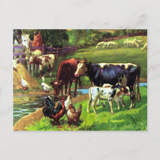 Vintage Farm Postkarte