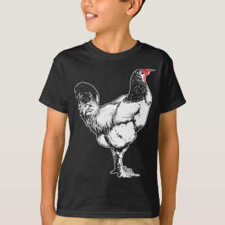 Vintage Farm Rooster Minimalist Hühnerdesign _4 T-Shirt