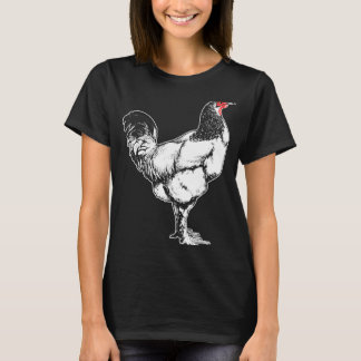 Vintage Farm Rooster Minimalist Hühnerdesign _4  T-Shirt