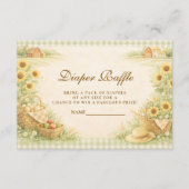 Vintage Farm Storybook Diapper Raffle Begleitkarte (Vorderseite)