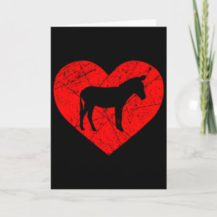Vintage Farm Tier Esel Liebhaber Herz Liebe Valent Karte