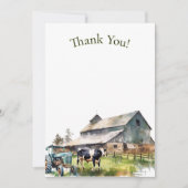 Vintage Farm Tractor Thank You Note Einladung (Vorderseite)
