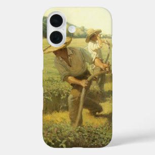 Vintage Farmers, Zurück auf die Farm von NC Wyeth iPhone 16 Hülle