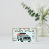Vintage Farmfrau fügt Text hinzu Visitenkarte (Stehend Vorderseite)