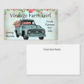 Vintage Farmfrau fügt Text hinzu Visitenkarte (Vorne/Hinten)