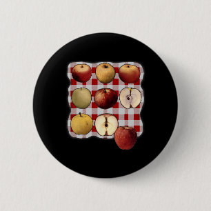 Vintage Farmhouse Botanisches Apfel Herbst Altweib Button