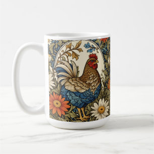 Vintage Farmhouse Henne und Gänseblümchen Kaffeetasse