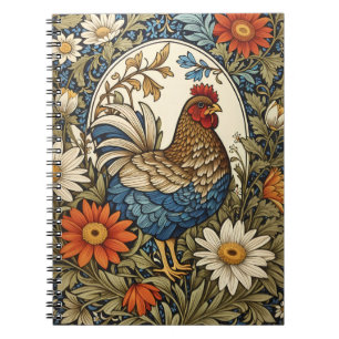 Vintage Farmhouse-Henne und Gänseblümchen Notizblock