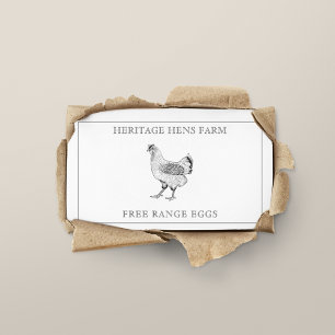 Vintage-Farmhouse-Hühnereier QR-Code Visitenkarte
