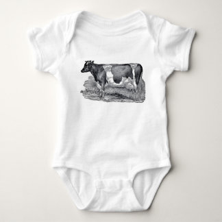 Vintage-Farmhouse-Kuh-Baby-Body Baby Strampler