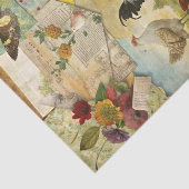 Vintage Farmhouse Rooster and Chicken Decoupage Seidenpapier (Ausschnitt)