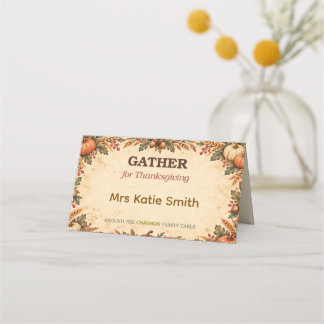 Vintage Farmhouse Sammeln Thanksgiving Platzkarte