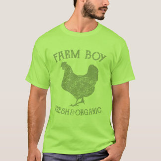 Vintage Farmjunge Frische und biologische Hühneril T-Shirt