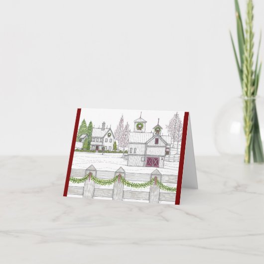 Vintage Farmkarte für den Urlaub (Vorderseite)