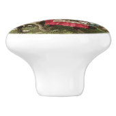 Vintage Farmmädchen und Kuh Keramikknauf (Seitenansicht)