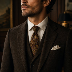 Vintage Fasan Wald Landschaft Krawatte