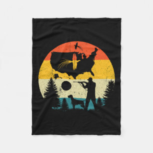 Vintage Fasanenjagd mit deutscher Kurzhaarkasse P Fleecedecke