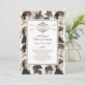 Vintage Fashion Ball Retro Fashion Show Einladung (Stehend Vorderseite)