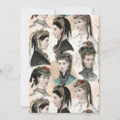 Vintage Fashion Ball Retro Fashion Show Einladung (Rückseite)