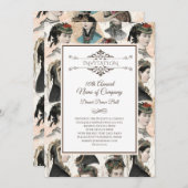 Vintage Fashion Ball Retro Fashion Show Einladung (Vorne/Hinten)