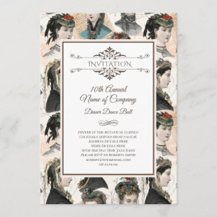 Vintage Fashion Ball Retro Fashion Show Einladung